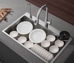 Fregadero de Cocina Largo y Estrecho de Acero Inoxidable, de un Solo Tazón, Montaje Lateral, Moderno, Minimalista, Ahorra Espacio - Product Image 3