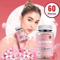 Gummies de collagène et glutathion OEM pour la beauté de la peau, soutiennent la santé des cheveux, de la peau et des ongles, complément de glutathion pour femmes, saveur fraise