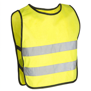 Gilet de sécurité jaune haute visibilité pour hommes, avec bandes réfléchissantes et imprimé visage souriant, vêtements d'extérieur décontractés d'été - Product Image 1