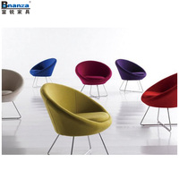 Stof Vintage Eigentijdse Stijl Zwart Bad Stoel Lounge Stoelen Met Chrome Benen