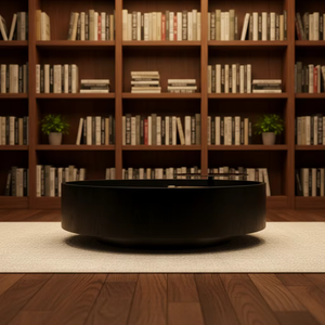 Table basse moderne et créative en métal avec plateau surélevé en marbre pour salon de studio de créateur et zone VIP de coworking haut de gamme - Product Image 4