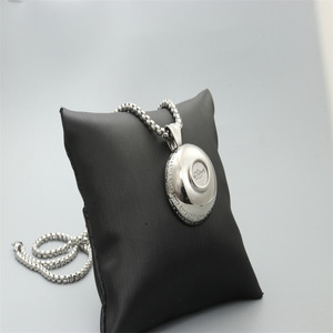 <b>Small</b> Bowl Pendant <b>Necklace</b> Stainless Steel Unisex Fashionable Silver White Gift Jewelry - Product Image 3