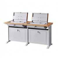 Bureau informatique rabattable, bureau de formation pour salle multimédia scolaire, bureau informatique pour salle informatique et salle de surveillance, table rabattable