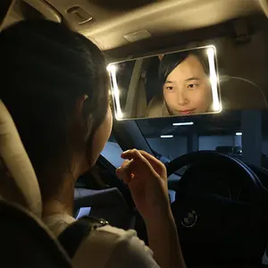 2020 voiture miroir de maquillage avec lumière led couleur changeante