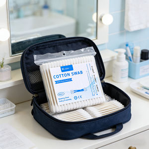 Hisopos de Papel con Punta Redonda, 100 Unidades/Bolsa, Hisopos de Papel Envueltos Individualmente, Hisopos Q-Tips - Product Image 1