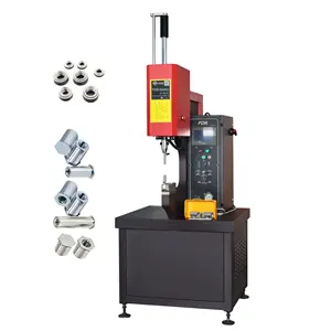 Máquina de China, máquina de prensa remachadora automática CNC con sistema de pantalla táctil PLC, máquina de soldadura remachadora de chapa