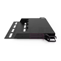Panel Patch Fiber Modular JFOPT 1U 144 Core High Density MPO/MTP, Chassis 3 Tingkat Terisi Penuh, Hitam, Telekomunikasi FTTH G657A1