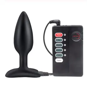 Shock elettrico Butt plug Silicone conduttivo Plug anale Speculum dilatatore ano terapia di massaggio prostatico giocattoli a tema medico