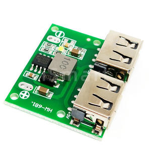 โมดูลแปลงไฟแบบ DC-DC 9V 12V 24V เป็น 5V พร้อมพอร์ต USB คู่ 2 ช่อง รองรับกระแสไฟ 3A - Product Image 1