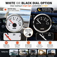 Voltmeter Digital 52mm IP65 Tahan Air DC9-32V Pengukur Tegangan 12V 24V untuk RV Kapal Laut Yacht Truk ATV