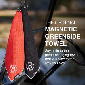 Serviette de golf magnétique personnalisée avec logo, serviette de golf en microfibre ultra absorbante de qualité supérieure avec aimant pour chariots de golf ou clubs - Product Image 2