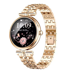 Amoled Smartwatch for Lady 1.28inch Heart Rate Blood Pressure Oxygen Women's Health Tracking 100+ Sport Modes AK73 Smart <b>Watch</b> - Product Image 1