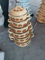 14-24cm 6 Pcs Émail Casserole Batterie De Cuisine 676HDB