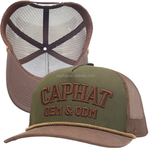 Casquettes de baseball et de camionneur unisexes bicolores imperméables à 5 panneaux avec logo brodé 3D en maille <span class=keywords><strong>camouflage</strong></span> pour la chasse et le sport, personnalisables avec corde, vente en gros - Product Image 1