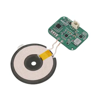 Oem 15w 9v 12v 24v 48v Wireless Power Transfer Tx Chip Induction Input Coil Qi Wireless Charger Transmitter