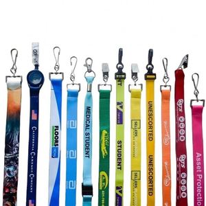 Factory Direct Custom Eco-Friendly Durable <b>Polyester</b> <b>Lanyards</b> Hook Heat Transfer/Screen Printing Promotional Giveaway Trade Show - Product Image 1