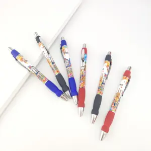 2023 Best-selling Custom Promotional Ballpoint Pen Transparent Bar Student Set Pen