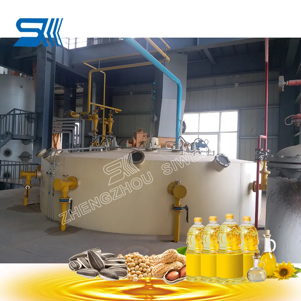 Machine commerciale d'extraction de tourteau de lin ligne de traitement d'huile de lin avec machine de raffinage d'huile de lin