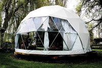 Transparent de luxe en plein air de camping familiale Géodésique dôme tente à vendre