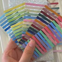 DEXIN Memo Pad Perekat Sendiri Bahan PET Ringan 5.5x10cm, Label Indeks Portabel, Alat Tulis Sekolah, Laris Terjual