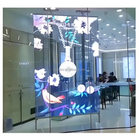 Film LED transparent flexible adhésif P6, écran auto-adhésif en film cristal pour vitrine de centre commercial, devanture de magasin