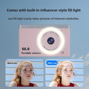 กล้องดิจิตอลสำหรับเด็ก 50.0MP แบบพกพาความละเอียดสูง หน้าจอ 2.0 นิ้ว กล้องวิดีโอฟูลเอชดีสำหรับเด็กอายุ 7-9 ปี - Product Image 4