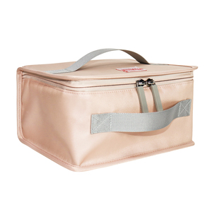 Bolsa de Pañales Multifuncional Portátil Aislada y Térmica de Poliéster Sólido Rosa y Azul con USB de Vietnam - Product Image 2
