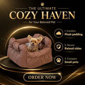 Accesorio de Viaje Seguro para Auto y Vehículo, Cama para Perro Premium con Bolsillo de Almacenamiento, Asiento Elevador para Mascotas, Asiento de Auto para Perro y Bolsa de Transporte - Product Image 1
