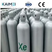 Cilindro de Gas Xe de Ultra Alta Pureza 99.9999% 6N, 10L 40L 150Bar con Válvula CGA580, Estándar DOT ISO9809, Servicio de Recarga de Gas Raro