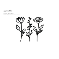 Holz-Blumen-Wanddekor-Set, Lasergeschnittene Botanische Kunst, Minimalistische Pflanzen-Wanddekoration, OEM Großhandel, Blumen-Wandkunst
