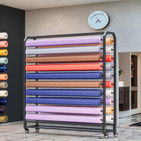 CHuimei FAM060 Présentoir mobile en métal pour tissus textiles, rangement pour nappes, support pour échantillons de couleurs, design moderne et écologique