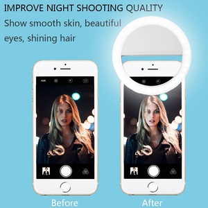 Lampe à selfie LED rechargeable portable pour fille, petite <span class=keywords><strong>mini</strong></span> lampe annulaire LED pour smartphone, téléphone - Product Image 6