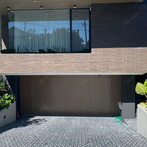 Portes de <span class=keywords><strong>garage</strong></span> doubles en bois grainé sur mesure haut de gamme Grandsea pour les maisons, aspect bois, porte à enroulement à montage affleurant - Product Image 6