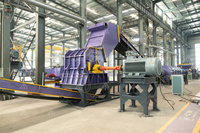 Broyeur à marteaux industriel pour ferraille, déchiqueteur de déchets dangereux, ligne de recyclage de fûts métalliques et de bidons d'huile