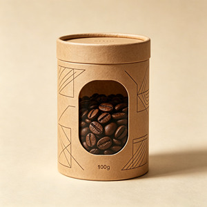 Emballage personnalisé pour thé et café, tube en papier cylindrique rond de qualité supérieure, recyclable avec fonction d'estampage pour les boissons - Product Image 6