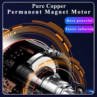 Portable Wireless Tire Inflator Pump Dual-screen Digital Display Air Compressor Tire Pressure Monitor Power Bank LED Lighting
