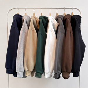 Felpe Pesanti con Cappuccio Taglie US/EU, Logo Personalizzato Ricamato, Stampa su Cotone, Stile Y2k <span class=keywords><strong>Oversize</strong></span> con Spalle Cadenti, Pullover Boxy, Abbigliamento <span class=keywords><strong>Uomo</strong></span> - Product Image 4