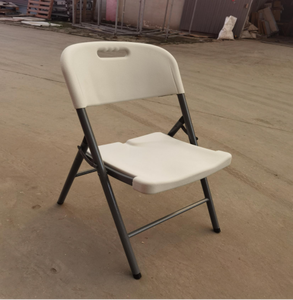 Chaise pliante blanche HW10044 - Tube en acier épaissi de qualité supérieure et plastique PP, capacité de charge de 200 kg, 44*45*88 cm - Product Image 2