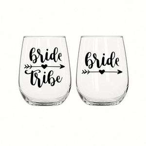 Autocollants personnalisés 3D pour verres à vin de mariage, étanches, UV DTF, pour décorer les verres, cadeaux de mariage - Product Image 1