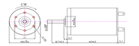 24V 7000rpm 85% efficacité machine à tatouer rotative maxon moteur à courant continu brosse à courant continu moteur sans noyau remplacer Pmdm