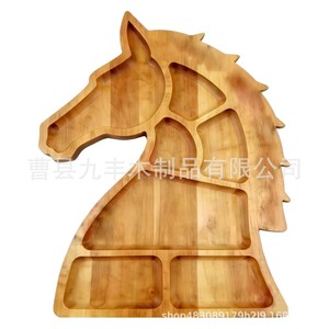Bandeja de madera con forma de caballo Jiufeng, bandeja decorativa multifuncional para refrigerios, frutas, postres, carne, decoración del hogar - Product Image 5