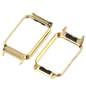 Funda Protectora de Acero Inoxidable de Lujo para <span class=keywords><strong>Fit</strong></span> <span class=keywords><strong>3</strong></span>, Color Oro Rosa, Antiarañazos e Impermeable, para Reloj Inteligente - Product Image 1