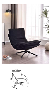 Sillón Modular Extensible Escandinavo Moderno, Sillón Individual Giratorio, <span class=keywords><strong>Chaise</strong></span> <span class=keywords><strong>Longue</strong></span> con Altura Ajustable para Sala <span class=keywords><strong>de</strong></span> Estar, Balcón, Hotel - Product Image 2