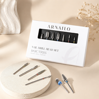 Kit professionnel de têtes de ponçage pour ongles en carbure de tungstène, ensemble de têtes de ponçage en forme de maïs, têtes de remplacement pour polisseuse à ongles pour salon de manucure