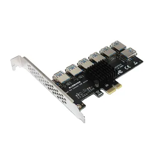 PCI Express Multiplier PCI-E 1x 1 to 7 Riser for PCI Express USB3.0 Multiplier PCIE Expansion Card Riser Card