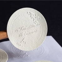Autocollants en carton personnalisés à gratter avec effet de texture en relief pour étiquettes de fermeture d'emballages, artisanat et utilisation pour bougies