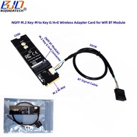 Tarjeta Adaptadora Inalámbrica NGFF M.2 Key-M a Key A+E Key-E para Módulo Wifi BT, Venta al Por Mayor de Fábrica, en Stock