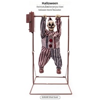 Nouvelle Arrivée Halloween : Accessoires de Décoration de Scène pour Maison Hantée, Modèle Clown Inspiré de la Gymnastique à Détection Électrique, Fabriqué en Chine