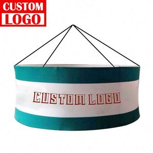 Bandera de Techo Portátil Personalizada Rectangular Cuadrada de 10 Pies con Impresión de Logotipo de Marca, Bandera Circular Redonda para Tubo de Techo - Product Image 1
