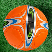 Vente directe du fabricant, ballon de football en PVC, taille standard 5, orange, cousu à la machine, ballon de football souple pour compétition et entraînement pour adultes